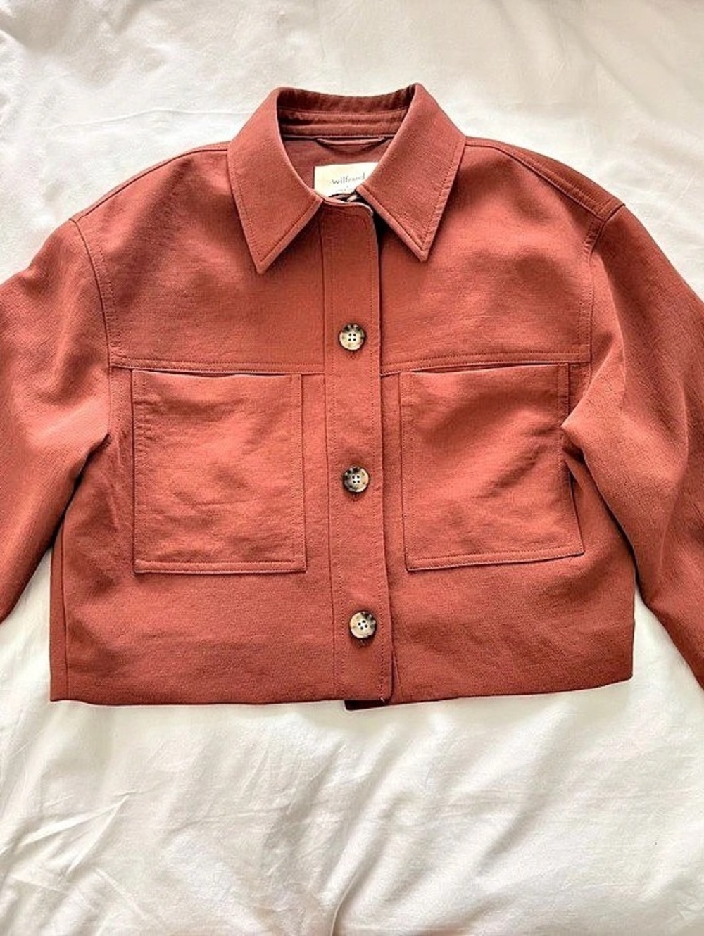 Wilfred The Ganna Cropped Shirt Jacket Pink Size Small